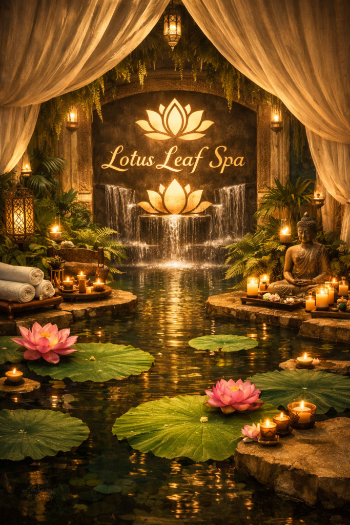 lotus spa leaf